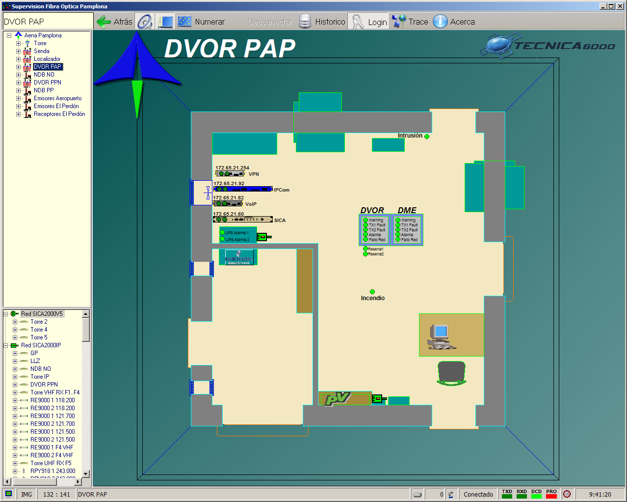 Pantalla DVOR PAP en WinSIT32